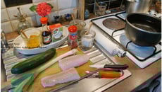 Papillote de cabillaud au lait de coco