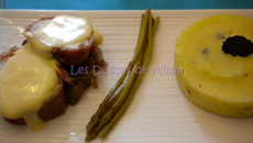 Lotte au jambon Ganda, sabayon au Chablis