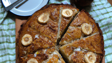 Cake à la crème de banane et à la noix de coco