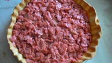 Tarte au chocolat, aux fraises et aux amandes