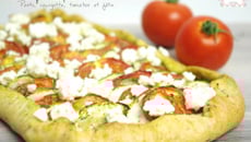Tarte provençale: pesto, courgette, tomates et feta