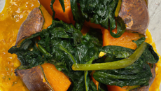 Potimarron farçi aux épinards