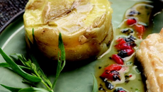 Pommes tapées et filet de cabillaud à l'estragon