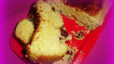 Cake au citron, noix de coco, cranberries