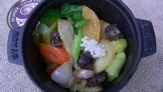 Cocotte de légumes d'hiver, escargot et son caviar