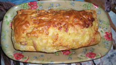 Cake au munster, cumin et aux lardons