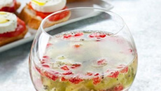 Fraîcheur Catalane et son pincho au fromage de chèvre et tomate