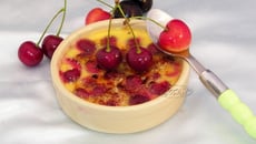 Crèmes brûlées griottes chocolat blanc