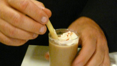 Cappuccino châtaignes, au foie gras de canard