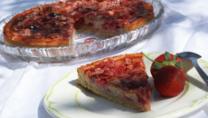 Tarte amandine aux fraises, acidulée et délicieuse