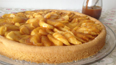 Tarte aux pommes caramélisées sans œufs ni crème