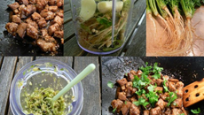 Wok de porc aux racines de coriandre