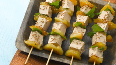 Brochettes d'ananas caramélisé au Fleuron de Canard