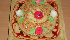 Gâteau au pralin et aux pommes