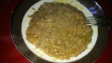 Risotto au vin rouge maison