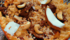 Tartelette crumble pommes et noix de coco