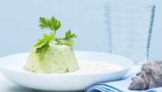 Flan de topinambours à la mousse de gruyère AOC