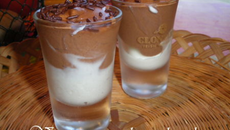 Verrines aux deux chocolats