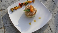 Tajine destructuré aux abricots et au poulet