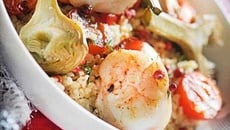 Saint-Jacques aux épices de Noël, salade de boulgour