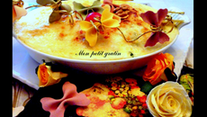 Gratin épinards ravioles et tomates et noix