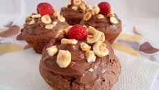 Cupcake au nutella, noisettes et fraises