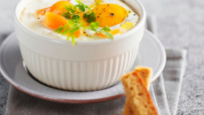 Œufs cocottes au camembert Cœur de Lion