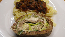 Roulé moelleux au fromage frais et poireau au Thermomix