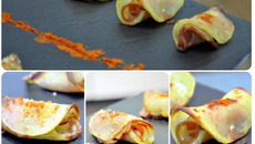 Roulé de pommes de terre, charcuterie (Pour apéro, tapas)