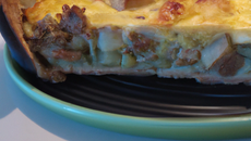 Quiche au boudin et aux pommes d'Île-de-France