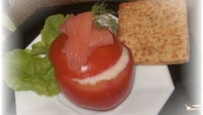 Tomates farcies concombre saumon fumé aneth