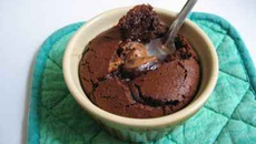 Ramequin au chocolat, cœur fondant praliné