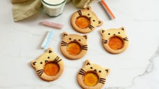 Sablés vitraux en forme de chat