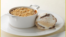 Crumble saveurs amande et vanille