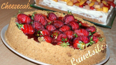 Cheesecake aux fraises et citron, strawberry et lime cheesecake