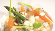 Risotto printanier aux brisures de Chavignol