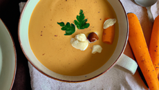 Velouté de carottes aux châtaignes