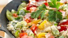 Poêlée de riz complet crémeuse