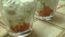 Tartare de saumon et mousse d'avocats