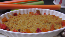 Crumble carotte rhubarbe