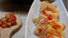 Lotte au wok sauce ketchup façon aigre-douce