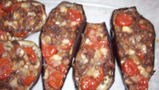 Aubergines farcies au fromage