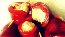 Petits roulés de poivron au thon