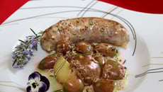 Andouillette au vin blanc sauce moutarde à l'ancienne