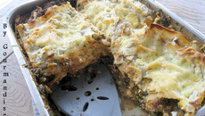 Lasagne au saumon et aux épinards