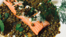 Saumon rapide aux lentilles