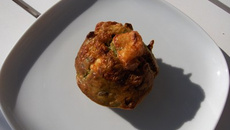 Muffins aux fanes de radis, gorgonzola au mascarpone