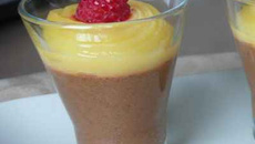 Verrines de mousse au chocolat et crème citronnée - mouillettes meringuées noix de coco