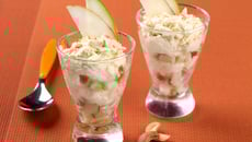 Verrine crabe-asperges aux deux pommes et noix de cajou