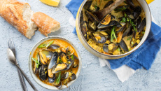 Moules au curry au Cookeo